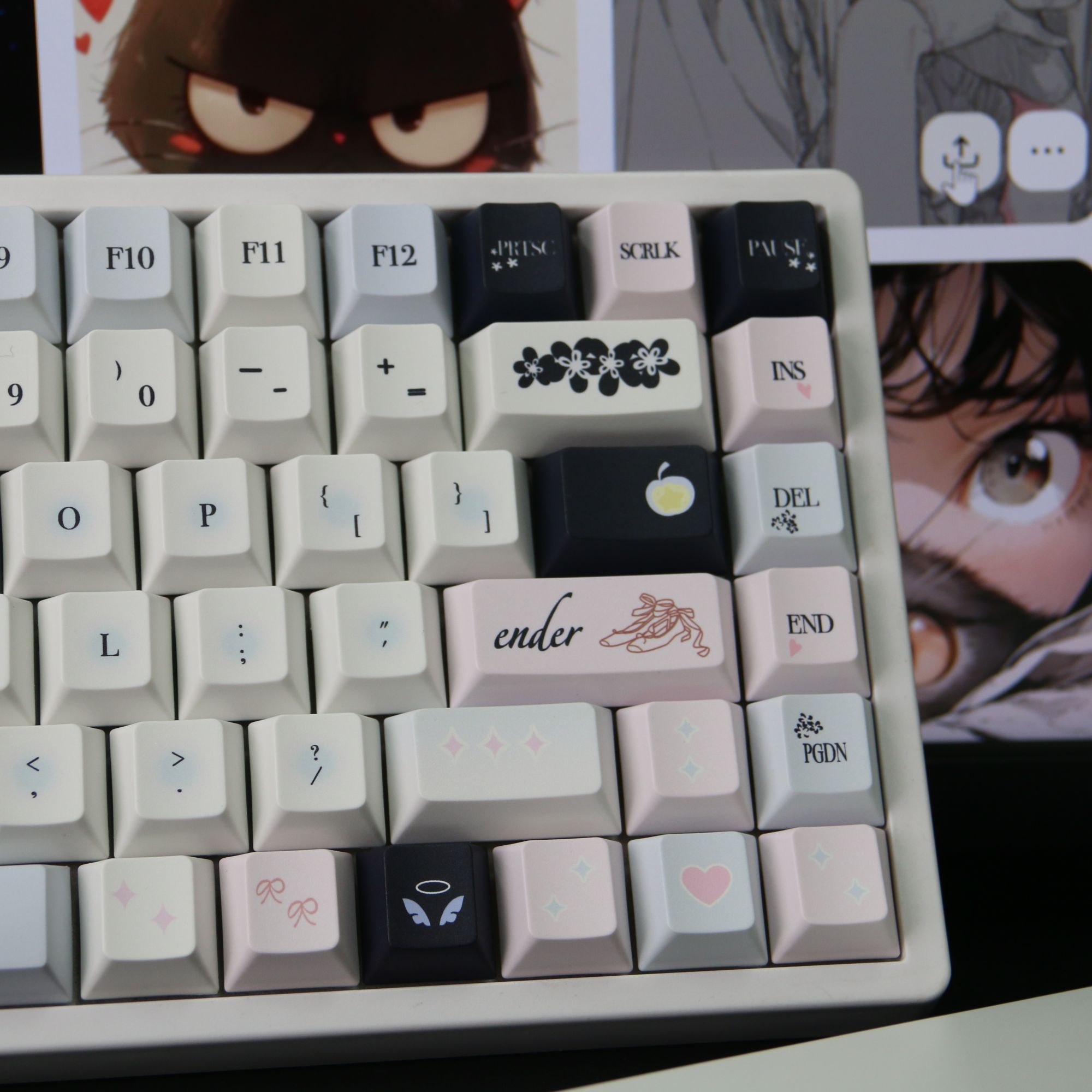 NZ白桃鸡尾酒机械键盘键帽热升华PBT游戏二次元二次元键帽