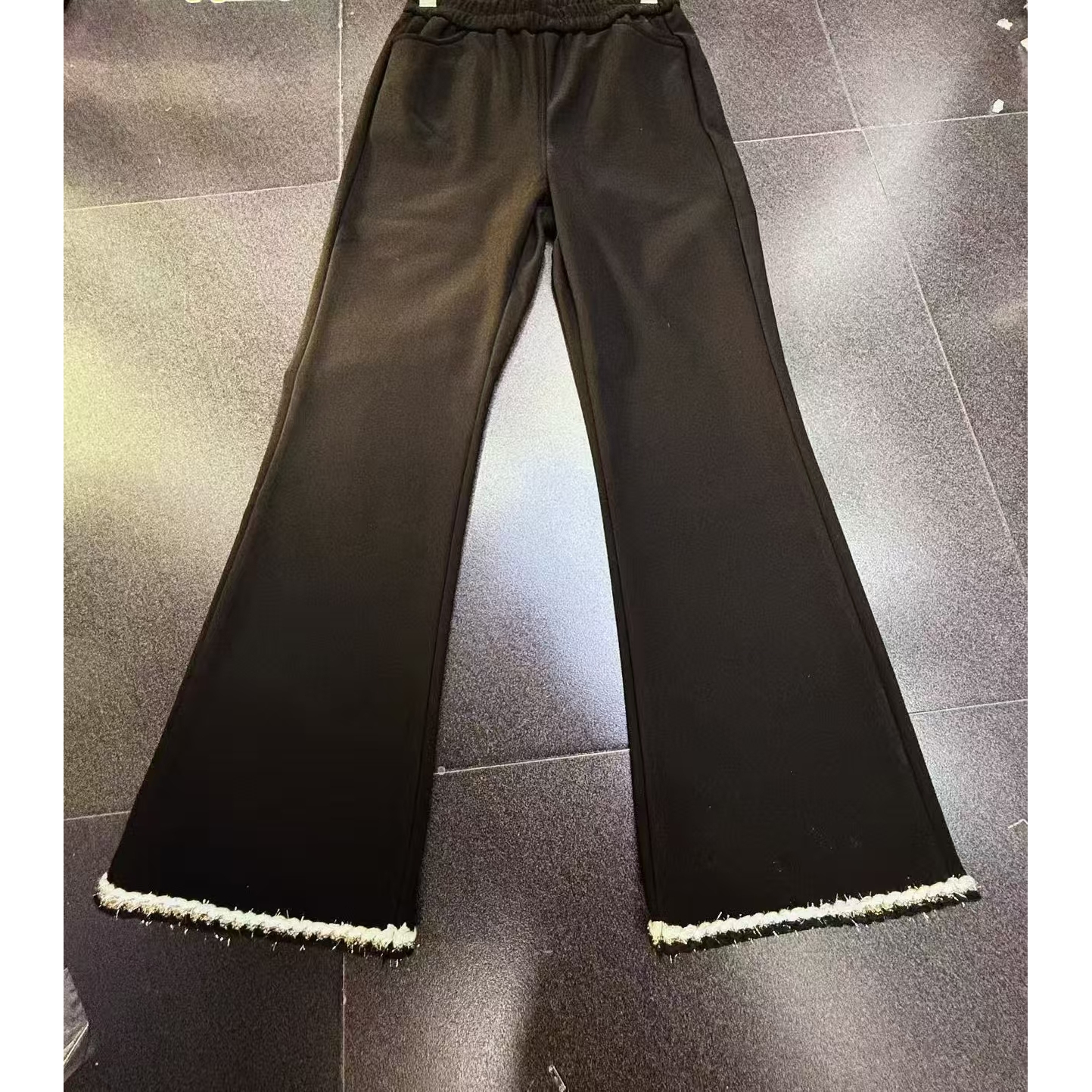 《东北徐老大推荐》大码女装显瘦遮肉冬季新款厚绒微喇裤80102