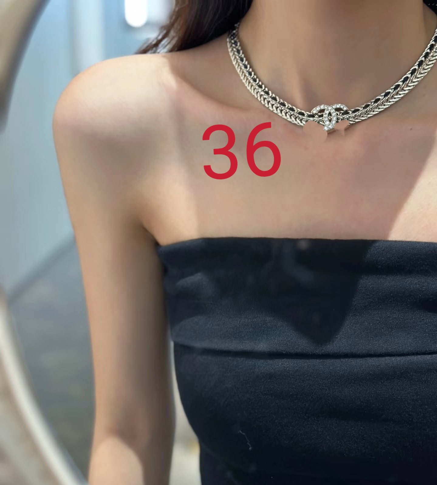 铜合金项链 36浮雕蛇骨项链