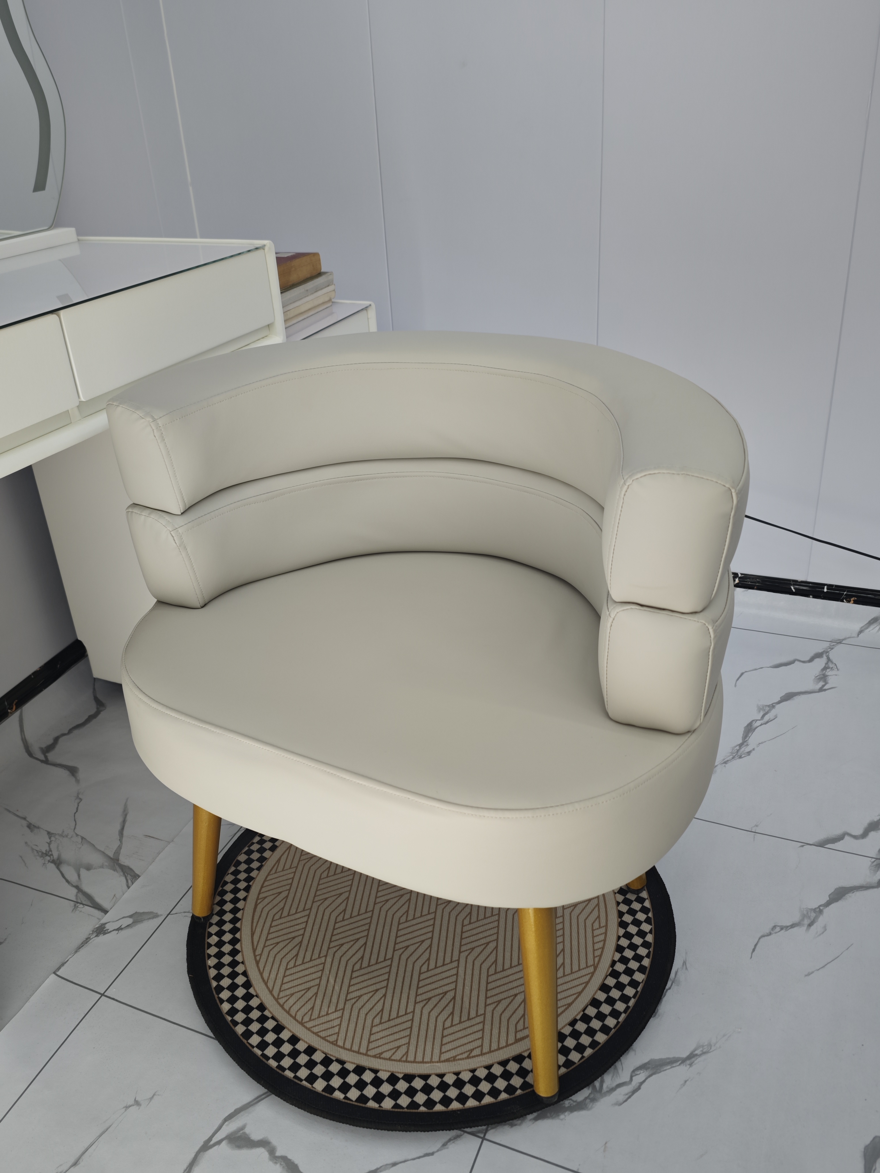 定制大款猫抓皮化妆椅女生卧室高级感梳妆台凳子轻奢靠背椅子