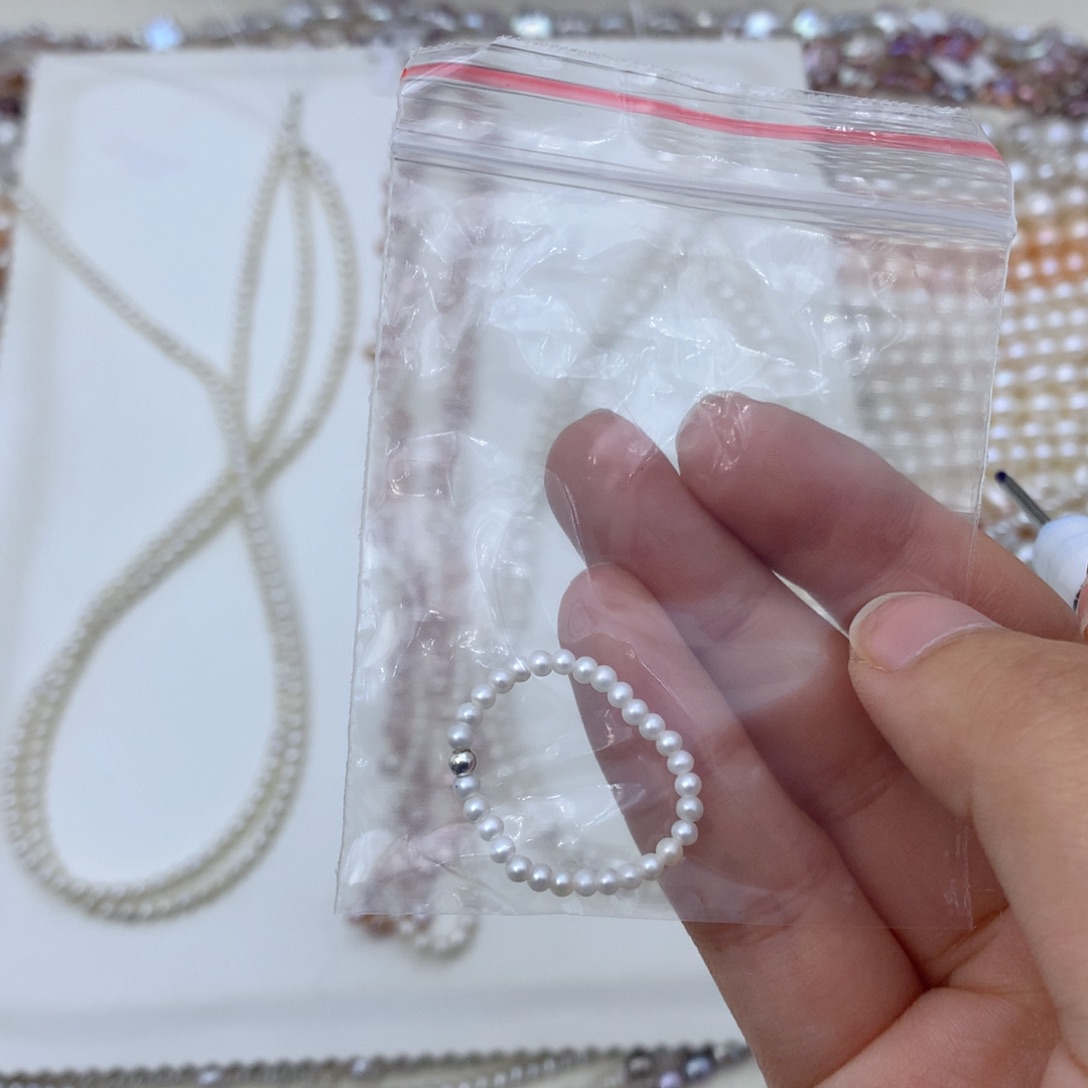 六***天项链淡水珍珠银S925镶嵌