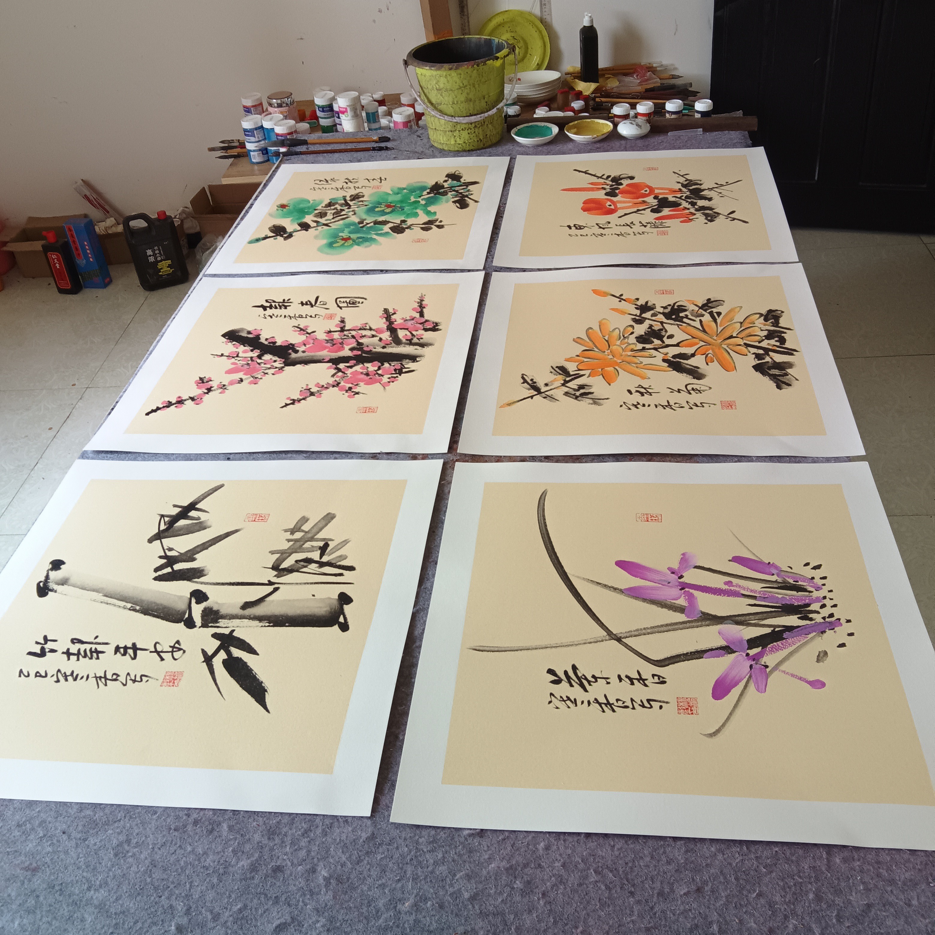 一套（6张）50cm×50cm