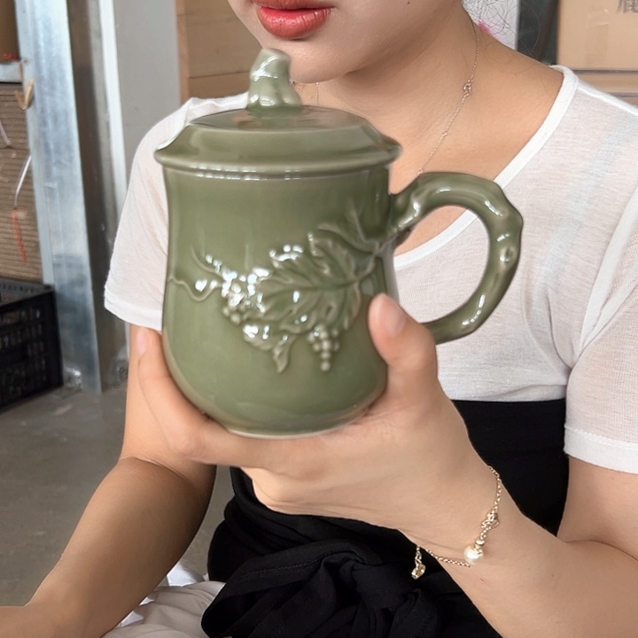 龙泉云间青瓷小米茶器