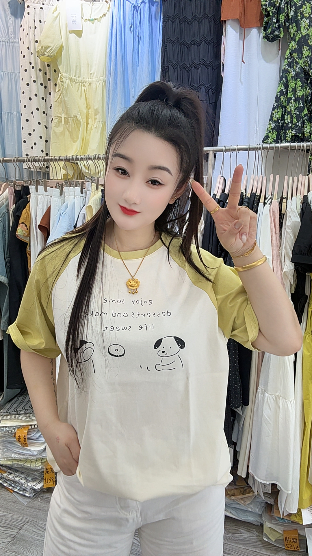 T宽松夏季新款可爱卡通印花短袖