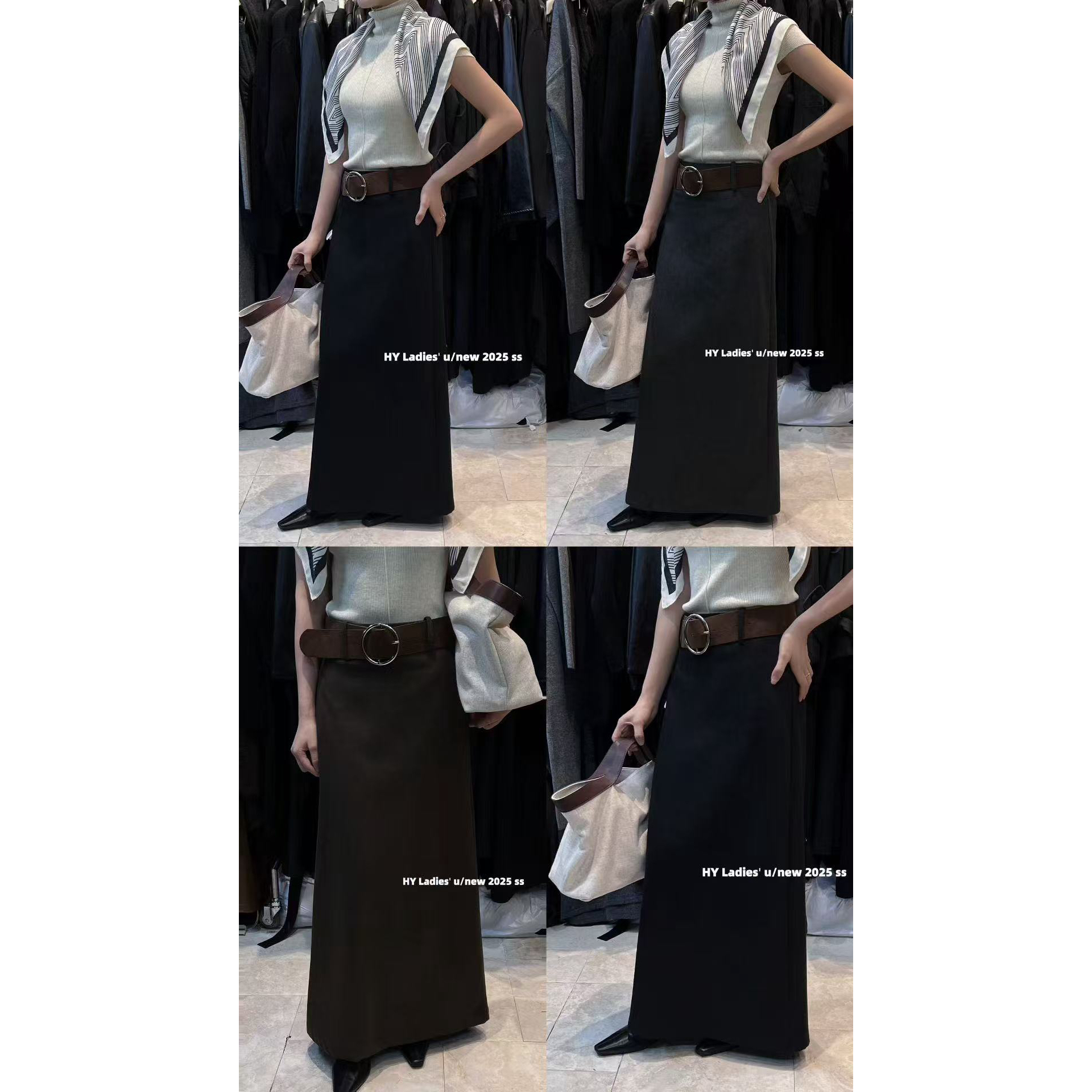 （福）高智秀场！经典直筒呢子显瘦半身裙（2HY7689#）爱唯依