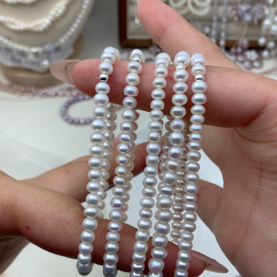 吊坠(不含链)淡水珍珠银S925镶嵌