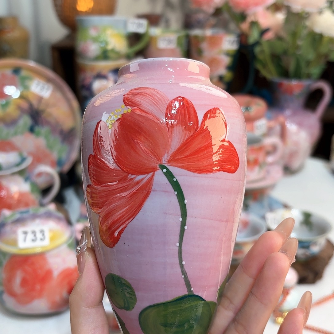 景德镇手绘高温釉下彩陶瓷茶具