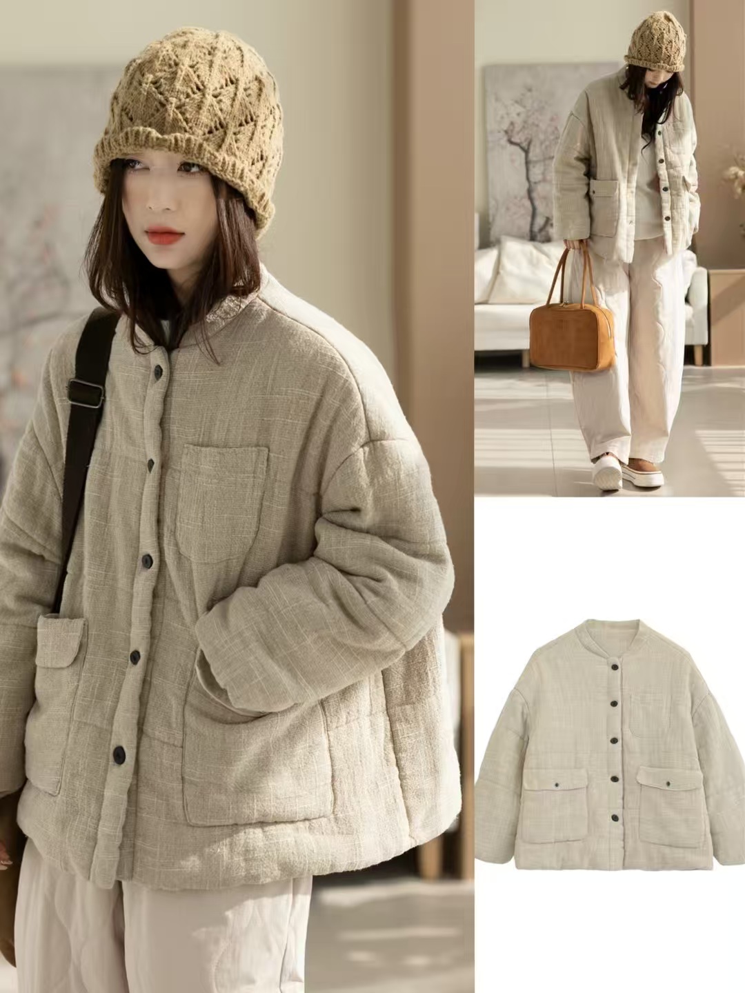2025年新款高定款原生态野生雨露汉麻加厚棉服