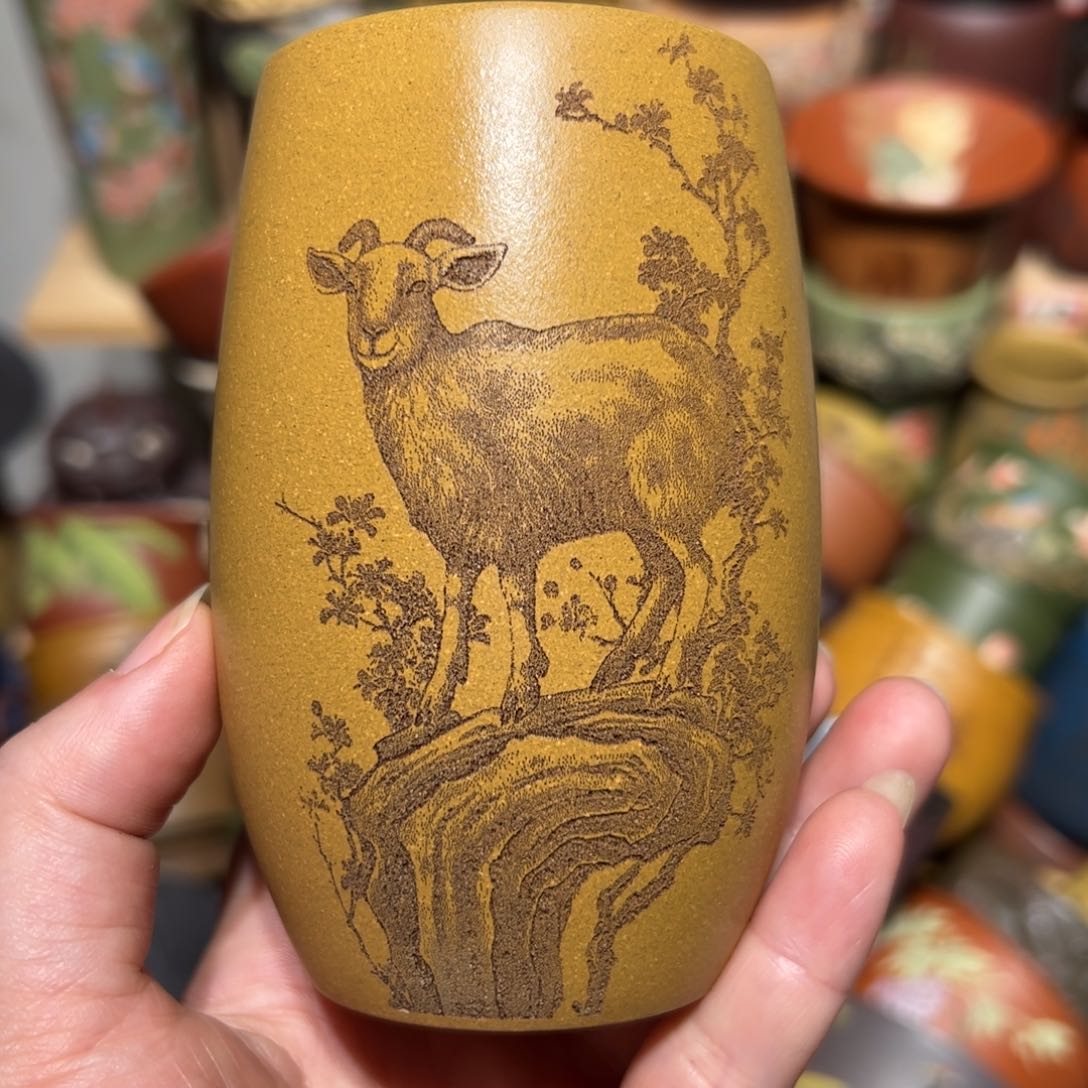 紫砂茶杯宜兴紫砂主人杯