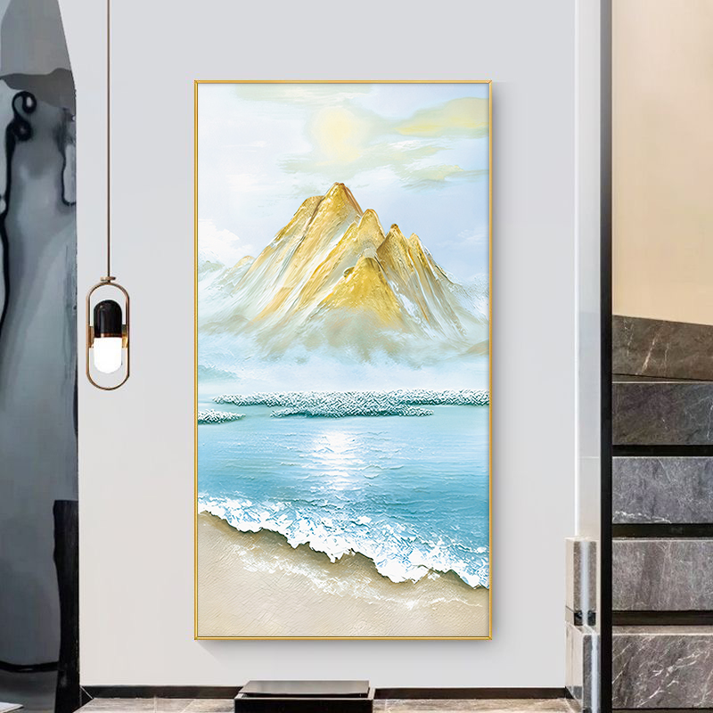 T02日照金山轻奢现代装饰欧式装饰画玄关客厅挂画