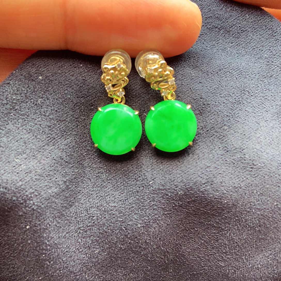 翡翠颈饰18K金镶嵌上新