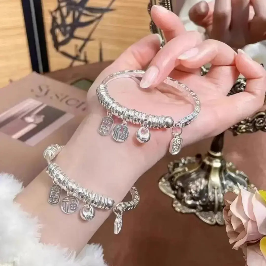 999.9银招财盘缠开口款