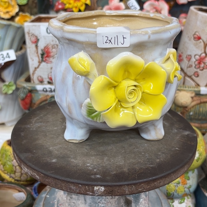 紫砂花盆粗陶材质多肉花盆