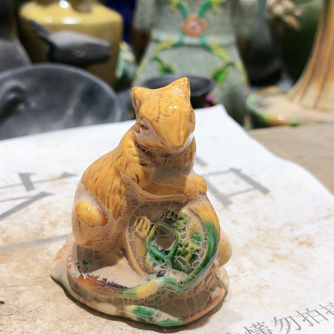 瓦当摆件摆件茶的茶桌陶瓷