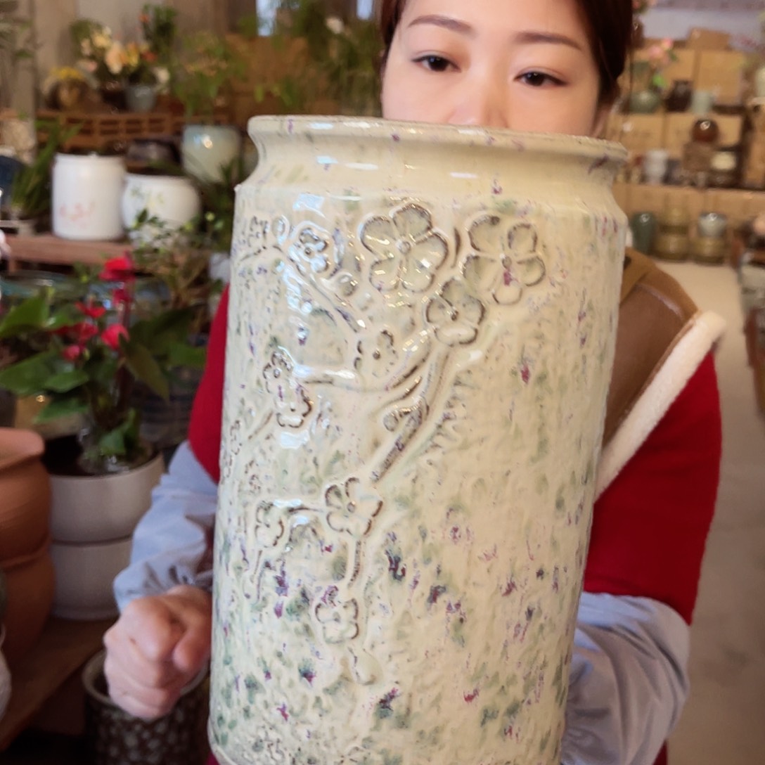 紫砂花盆高度29口径15