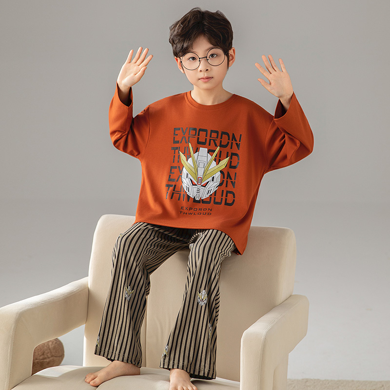 儿童睡衣春秋季纯棉男童长袖中大童小男孩卡通宝宝童装家居服套装
