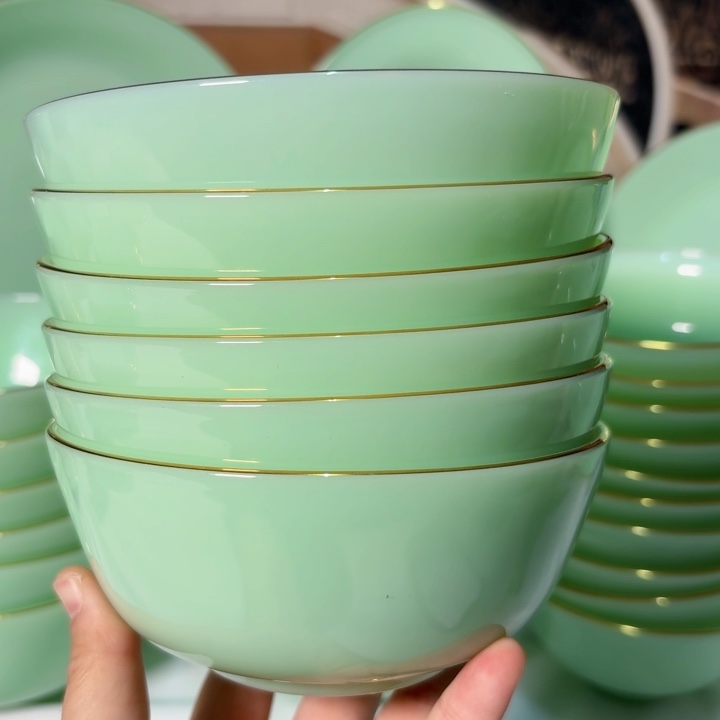 景德镇陶瓷玉瓷5.5寸6个