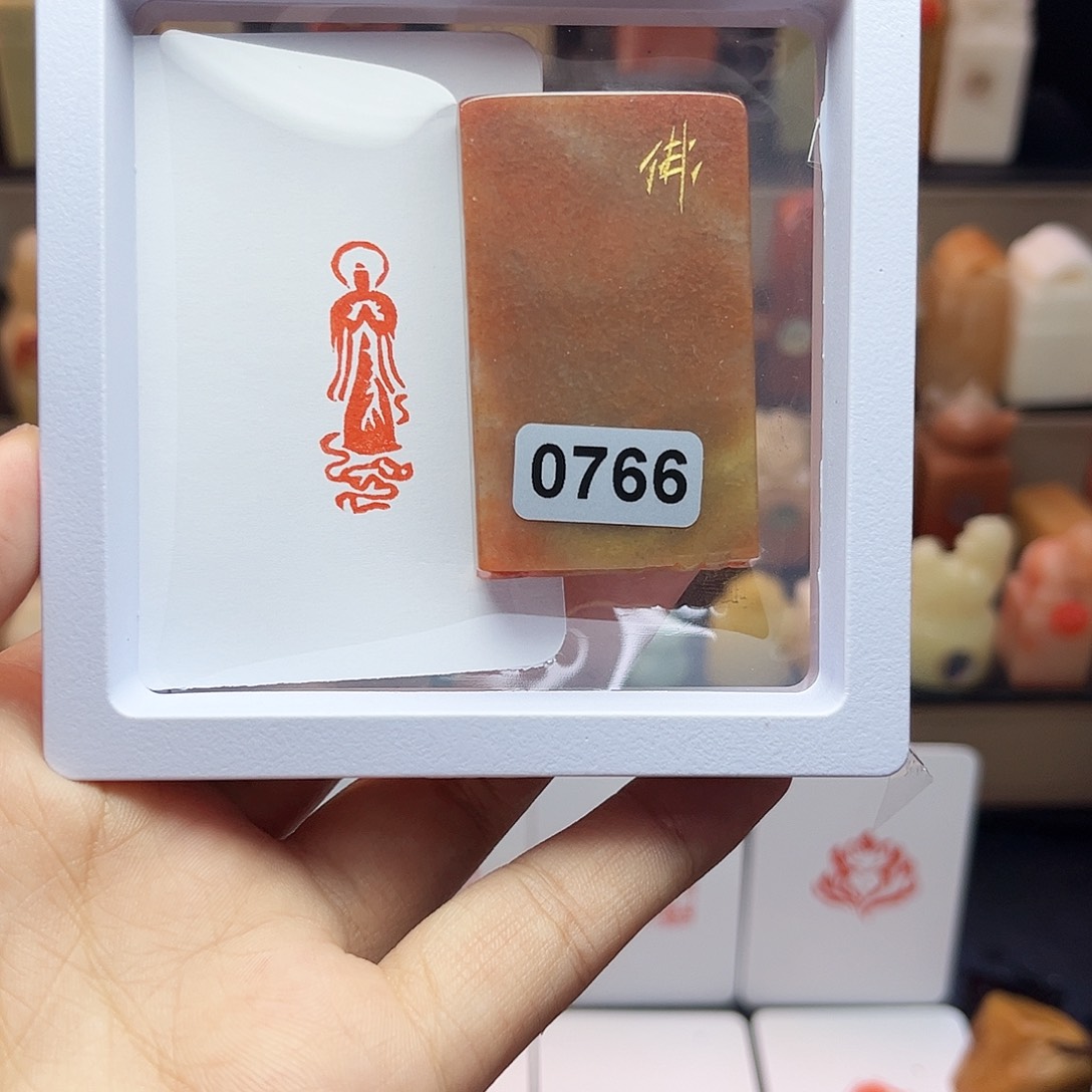 寿山石印石佛造像1×3 手工篆刻