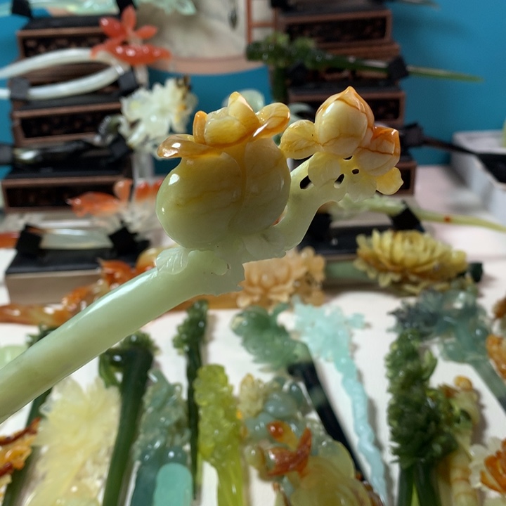 蛇纹石玉发簪未镶嵌