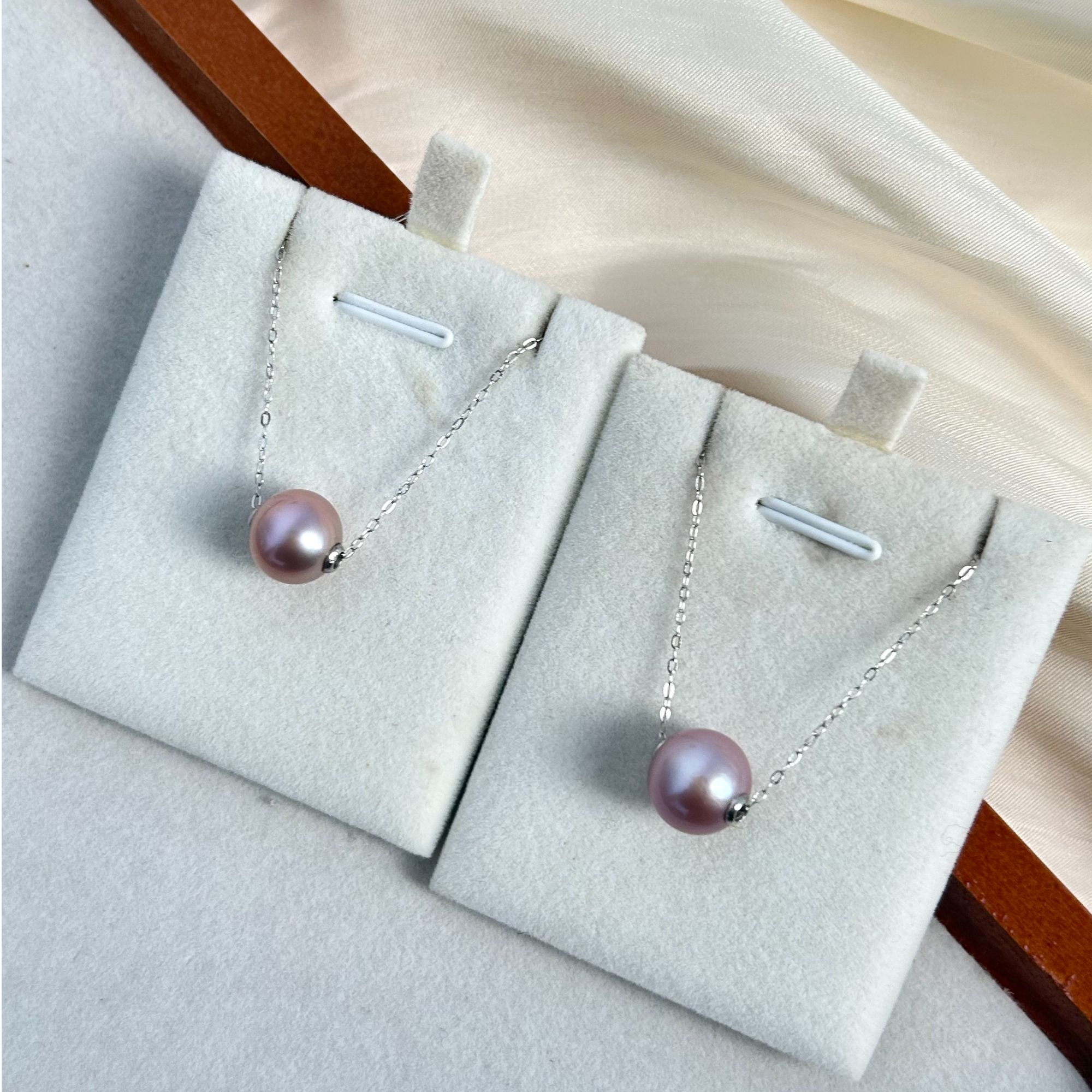 路路通 | 淡水紫色爱迪生珍珠吊坠10-11mmS925银百搭通勤