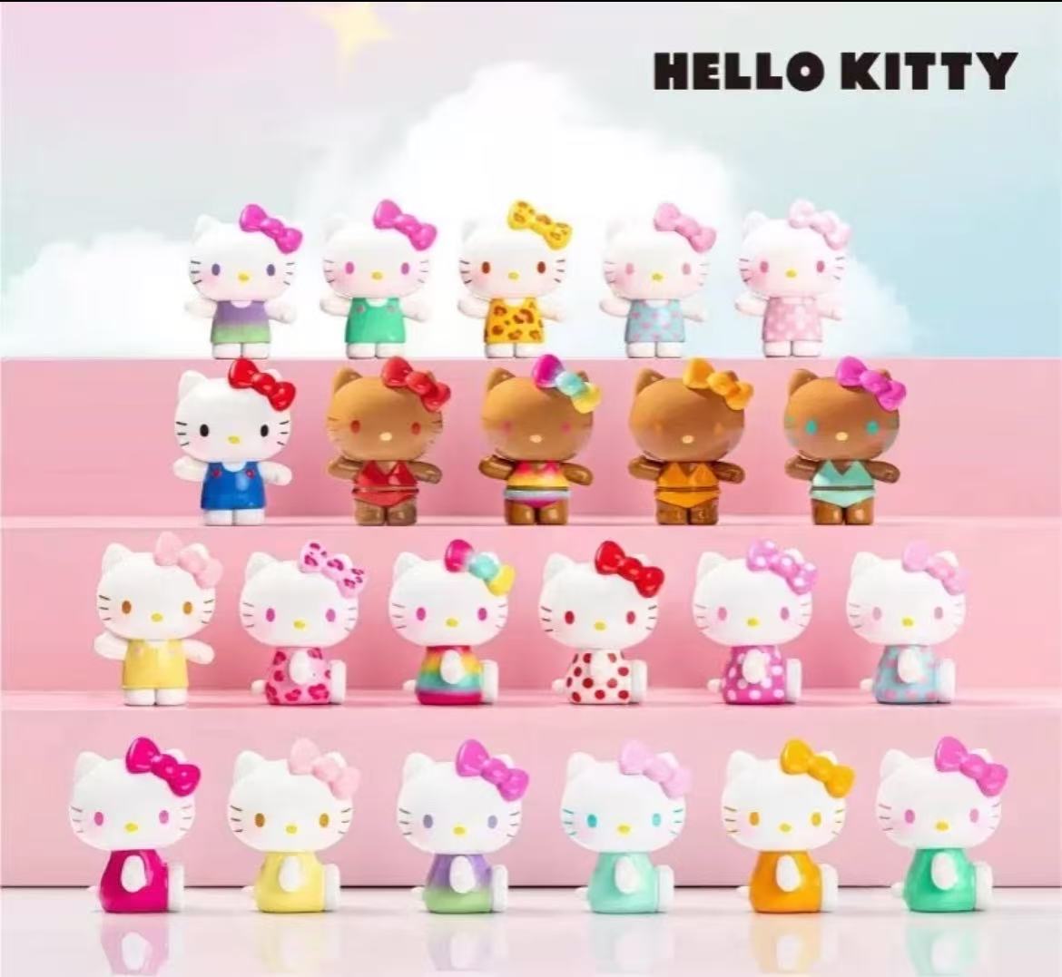 【椰椰拆盒】HelloKitty夏日彩虹糖盲袋MINI萌粒公仔