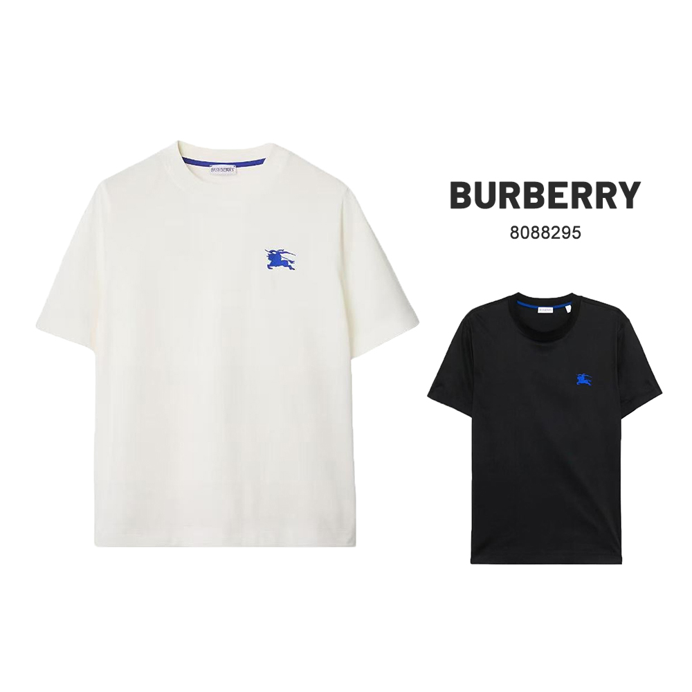 未使用 BURBERRY/博柏利 马术印花圆领修身短袖 T恤 8088295  FY1