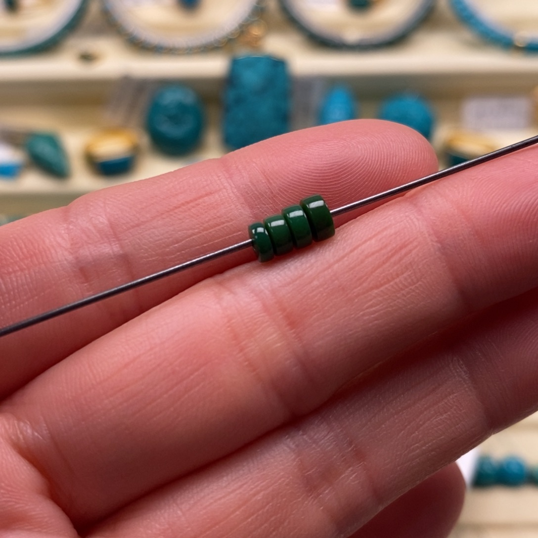 绿松石未镶嵌珠宝奇石直径4➕直切福利款