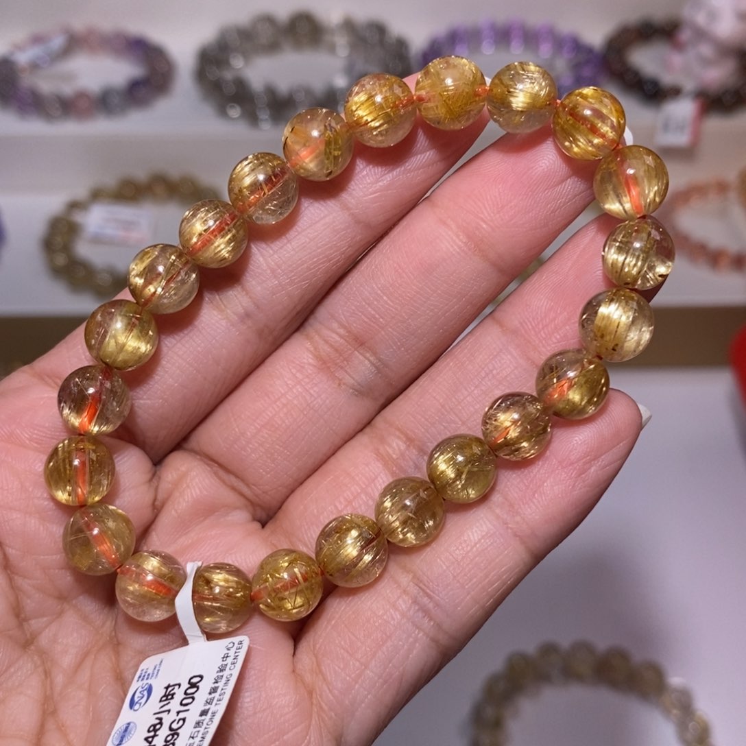 【闪购商品】发晶手串未镶嵌钛金8m