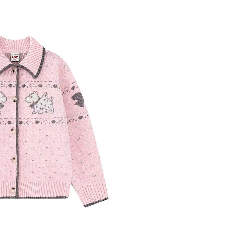 【66家费尔岛小狗毛衣】 国潮孤品长袖卫衣 男女同款 默认微瑕