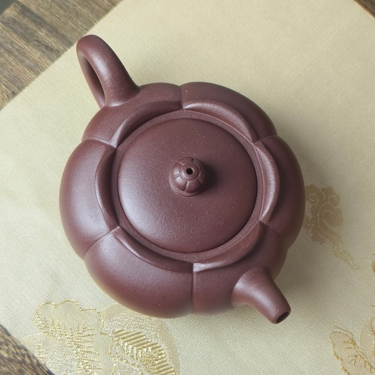 【菊蕊】半手紫泥230cc器型为菊花花蕊为灵感，非常灵动俏皮天青精美