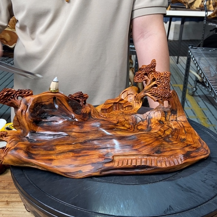 柏木（崖柏）山水倒流香送两盒香