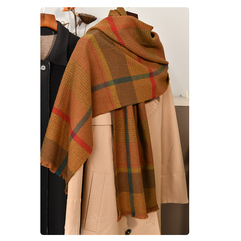 秋冬新定制百搭旅拍保暖羊绒长条围巾