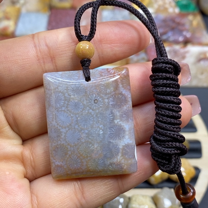 【闪购商品】硅化珊瑚（珊瑚玉）颈饰未镶嵌K4