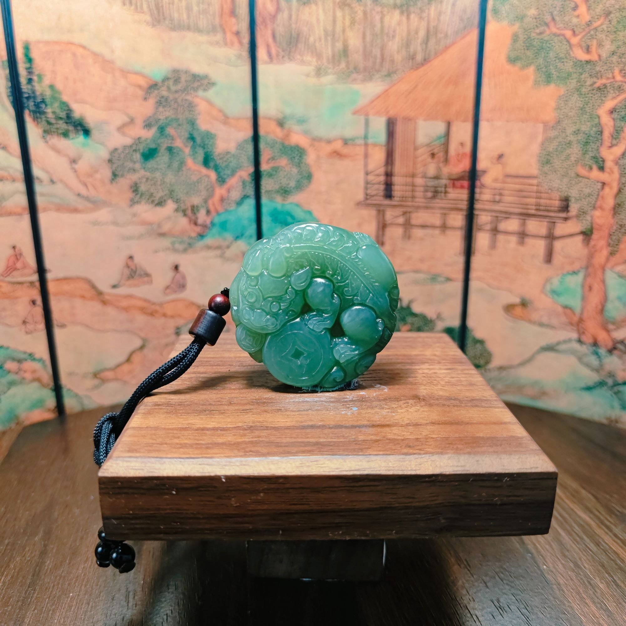 Q和田玉招财貔貅吊坠0109