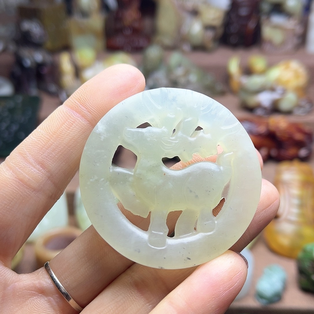 白玉菩提吊坠144。。