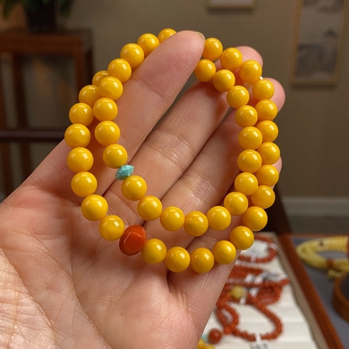 琥珀手链未镶嵌蜜蜡手串7