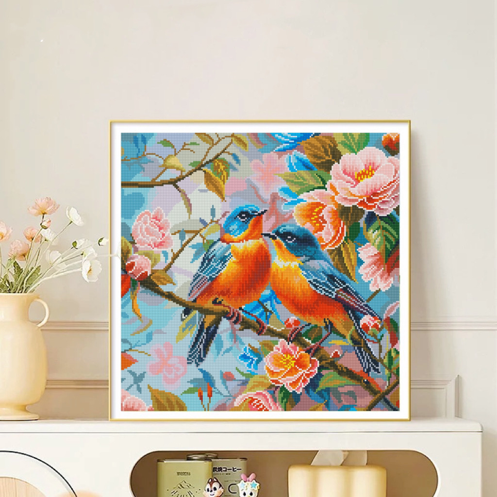 【艳儿定制】新疆长绒棉：喜上眉梢十字绣大格60✖️60厘米