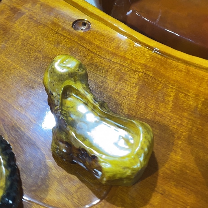 金丝楠果盘烟缸金丝楠