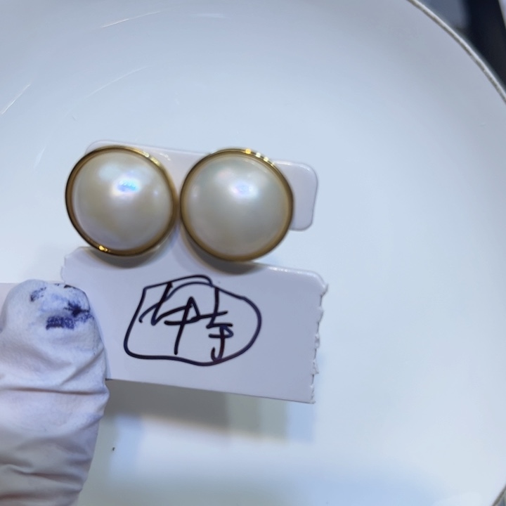 拼合珍珠（马贝珠）颈饰银S925镶嵌