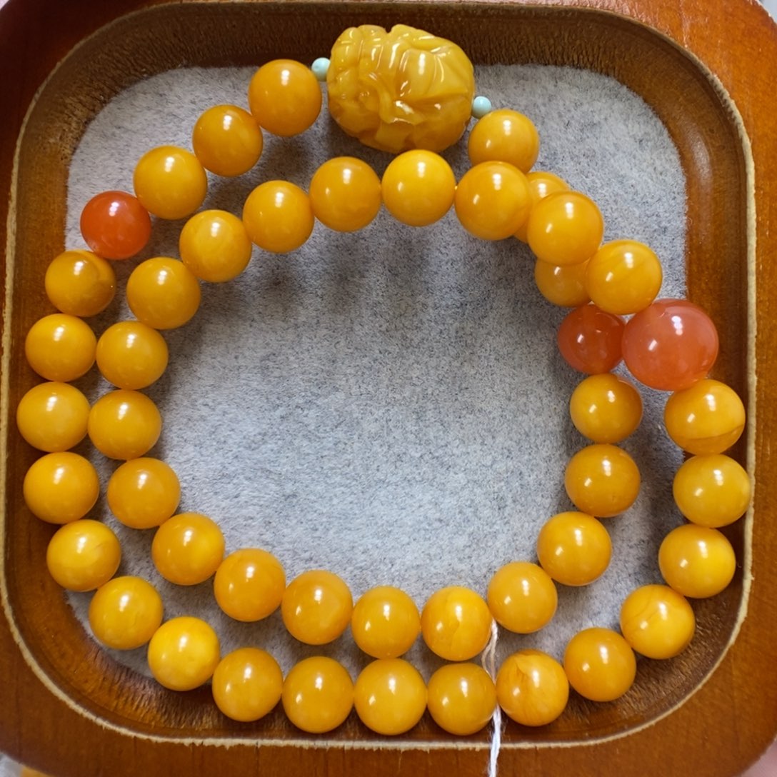 未镶嵌蜜蜡手串蜜蜡手串