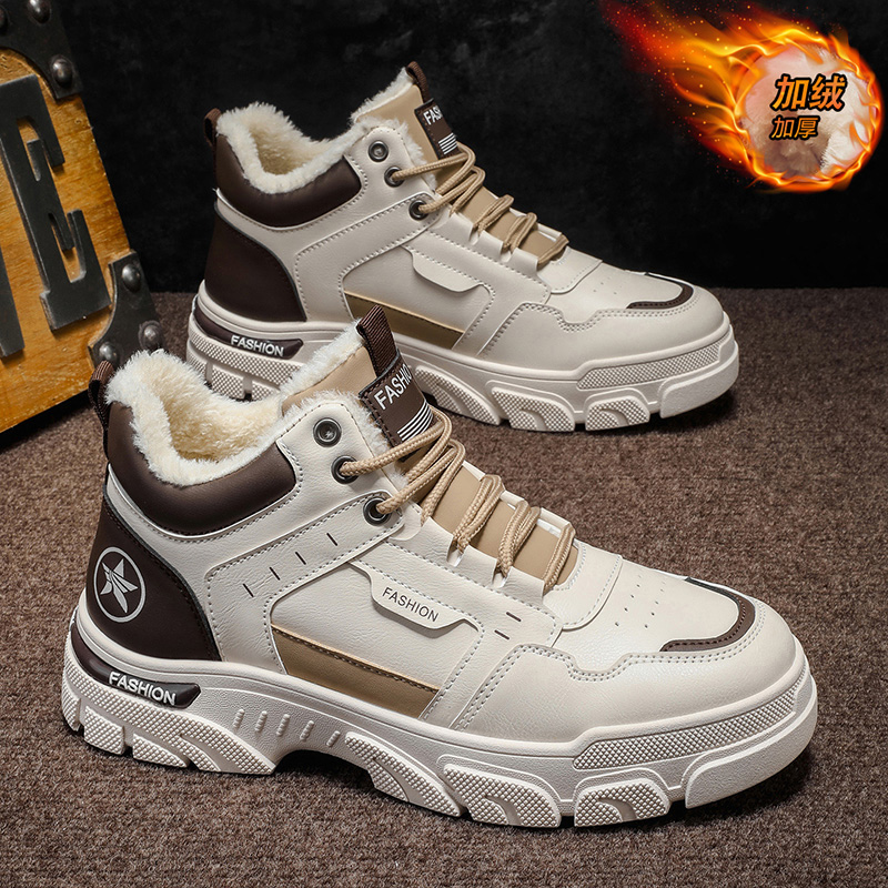 马丁靴男款2025新款冬季工装鞋子男鞋加绒加厚棉靴雪地靴男棉鞋D1