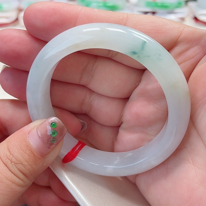 翡翠手镯未镶嵌缅甸翡翠手镯53圈