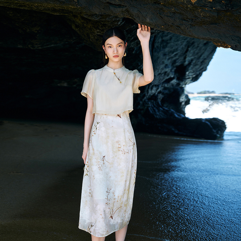 【唐长老专属】MOFAN摩凡夏新款米杏色衬衫MDX463508