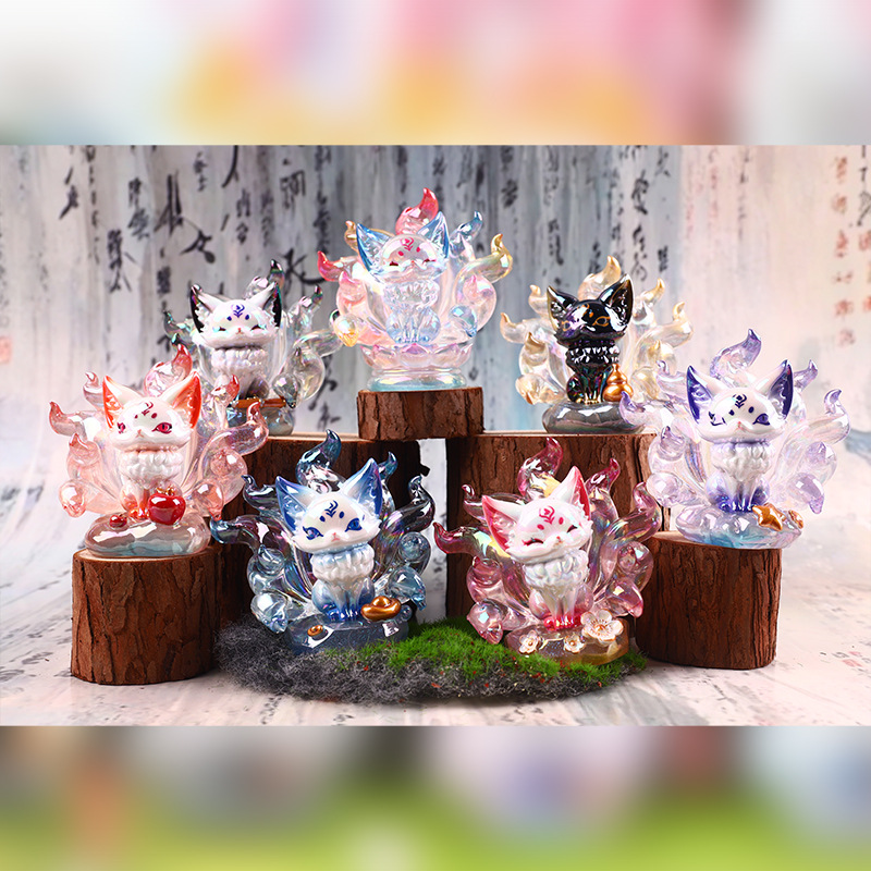 新款国潮风九尾狐仙传盲盒周边摆件桌面装饰品精致小礼品一件代发