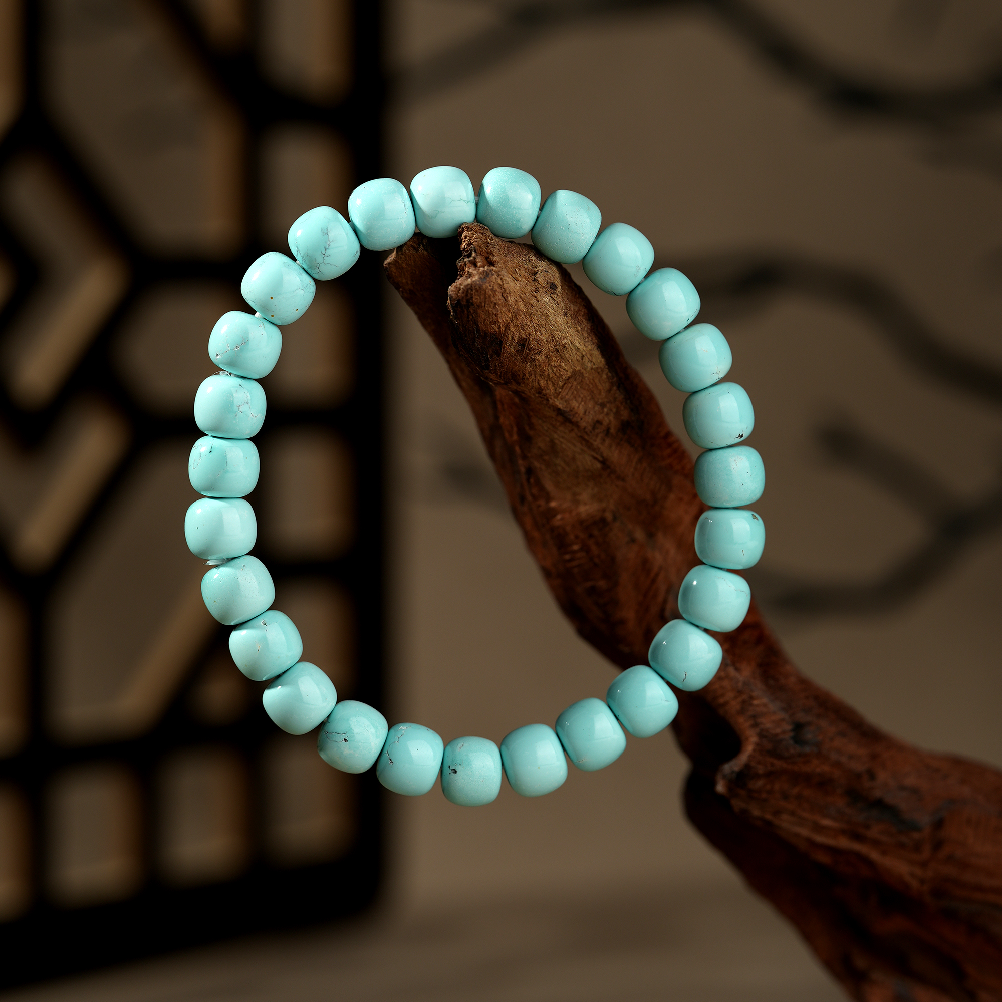 【东方灵玉精选好物】天然原矿绿松石高瓷精品玉化高百搭老型手串