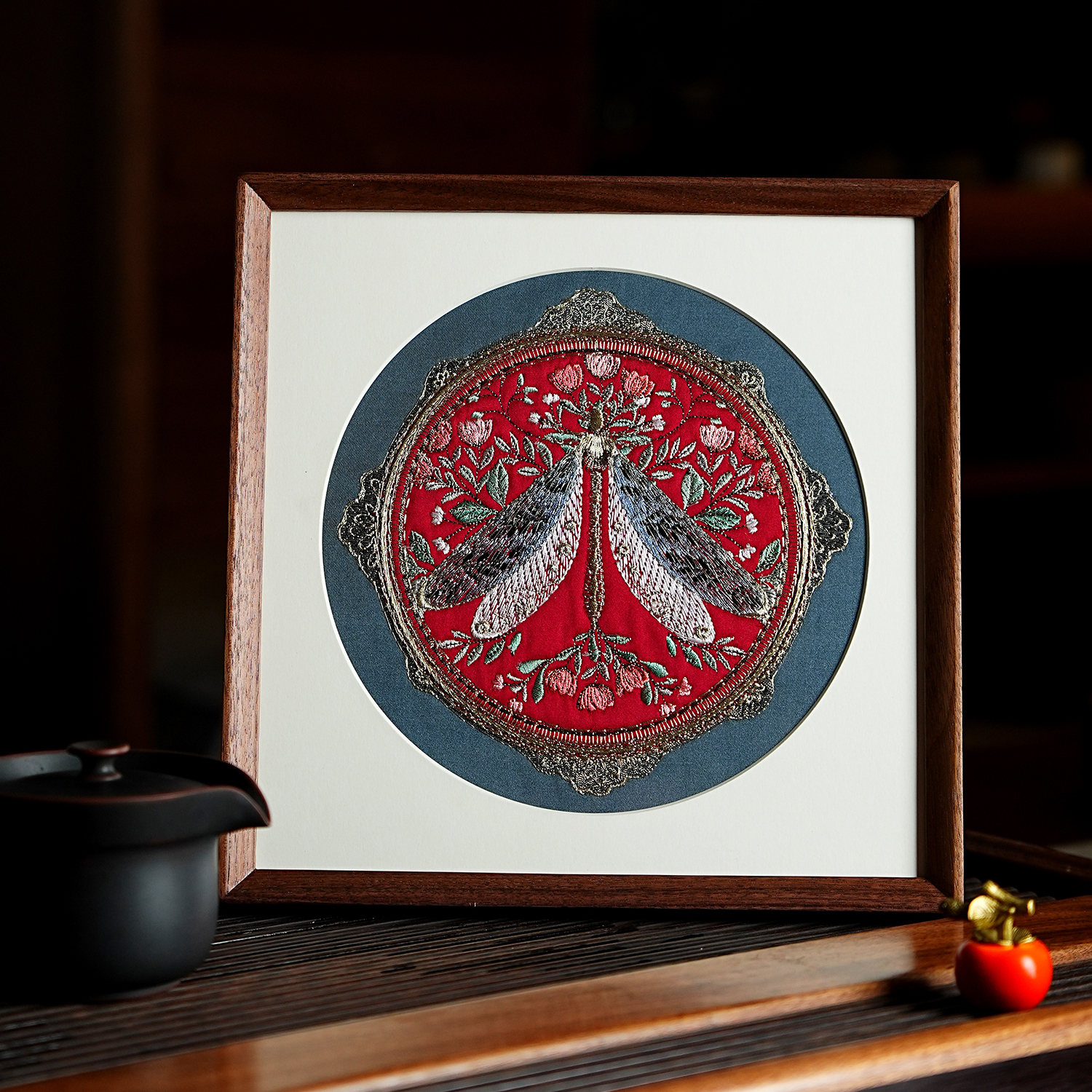 尚小居刺绣《青云直上》办公室书房装饰开业礼品家居工艺品刺绣摆台