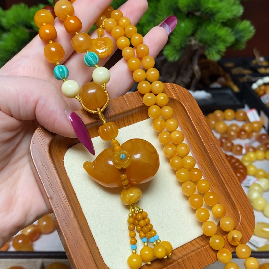 【闪购商品】蜜蜡颈饰未镶嵌项链