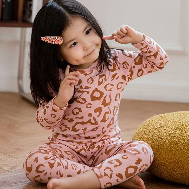 居家吸汗男童极简风秋衣韩式睡衣秋衣裤运动风