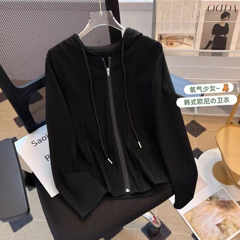 115/2025 女士薄款帽衫长袖开衫外套 F80