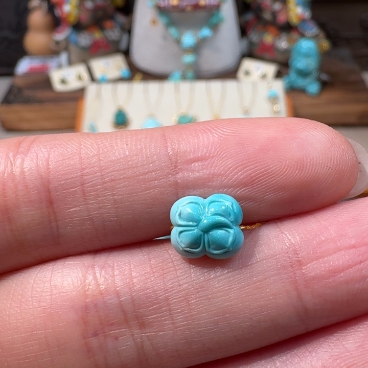 绿松石未镶嵌柿柿如意配饰